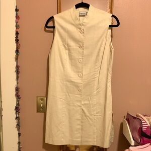 Spiegel Cream Sheath Tunic Mock Neck